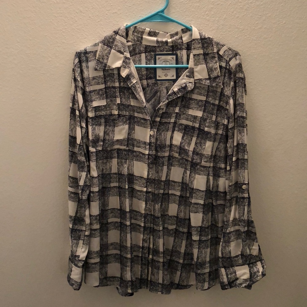 White and Blue Flannel